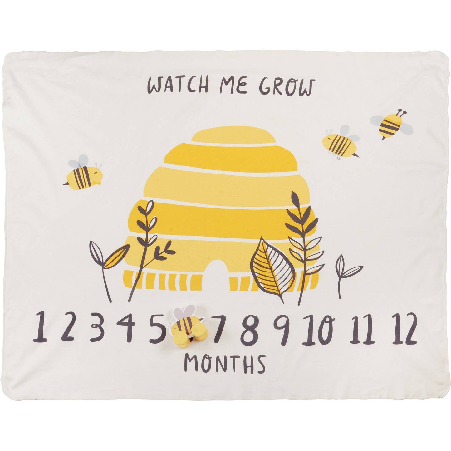 Watch Me Grow Bees Milestone Blanket